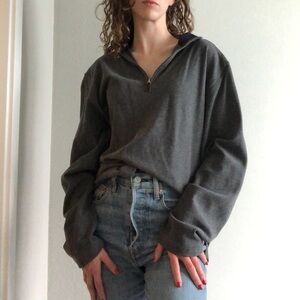 Vintage j crew 3/4 zip up sweatshirt